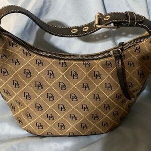 Vintage Dooney & Bourke Monogram Logo Hobo Shoulder/Hand Bag
